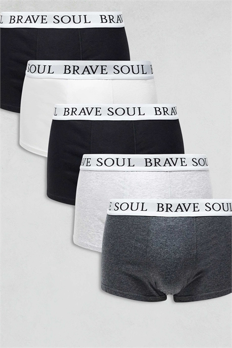 Набор из 5 пар боксеров с логотипом на резинке артикул 137673060