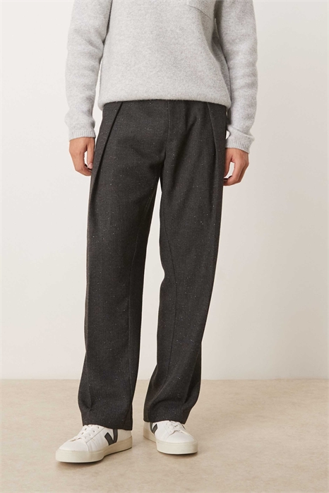 Брюки из шерсти Smart Wool с широкими брючинами и глубокой складкой артикул 149548707