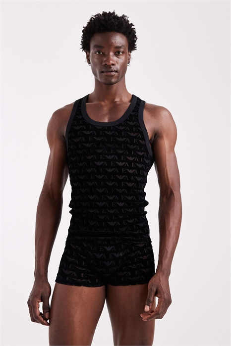 Плавки с логотипом из бархатной сетки артикул 148999301