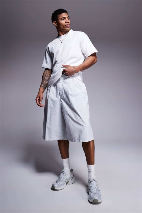 Шорты оверсайз из ткани «клубный узор» артикул 139765319