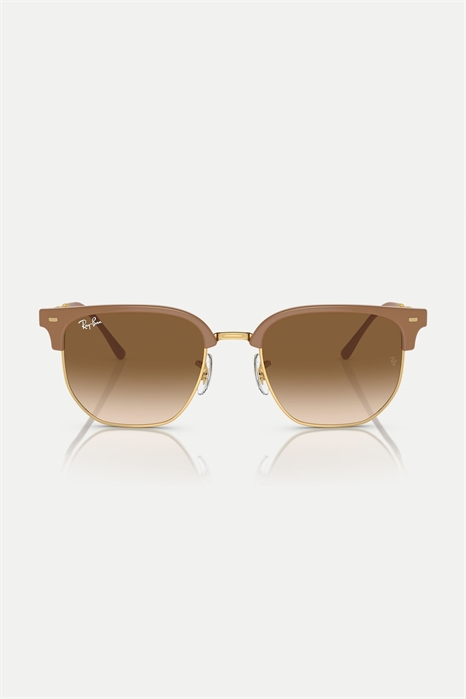 Новые солнцезащитные очки Clubmaster с коричневыми стеклами артикул 150090450