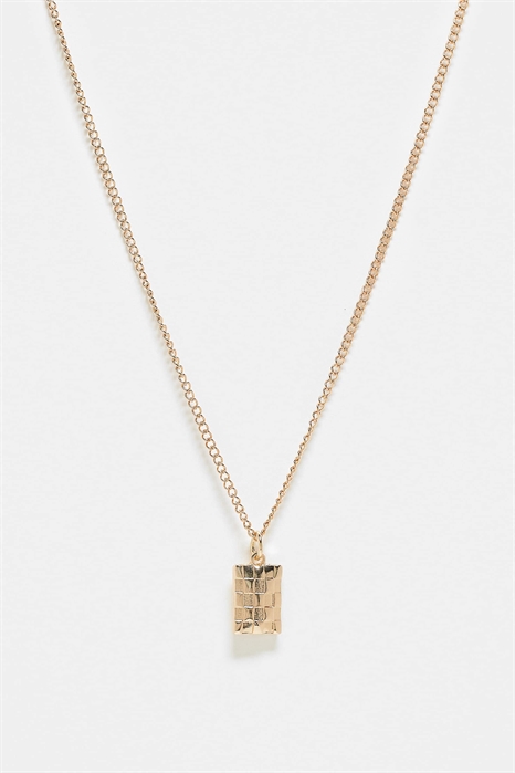 Универсальное колье с подвеской в виде шахматной доски, выполненное в золотом цвете артикул 142509804