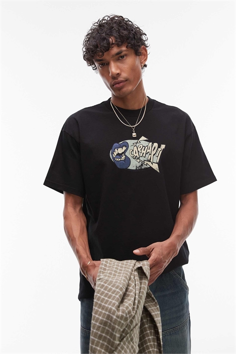 Футболка свободного кроя Louder черного цвета артикул 146695398