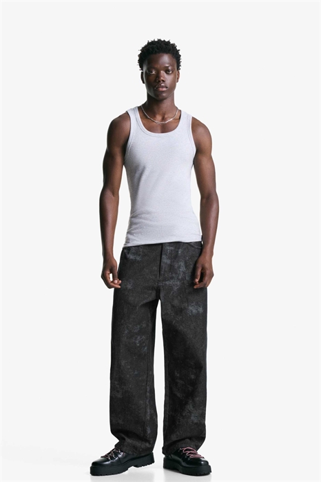 Штаны свободного кроя с принтом артикул 150942076