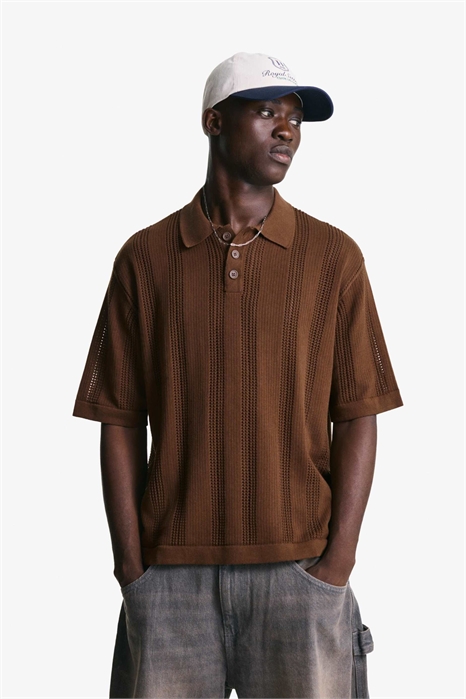 Поло с ажурной фактурой артикул 150510408