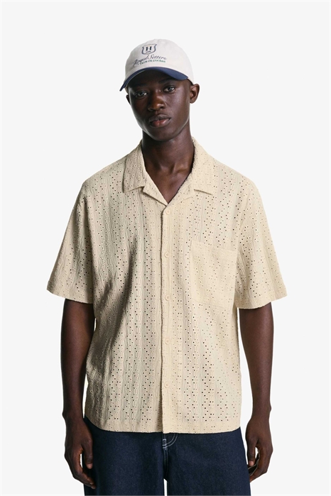 Рубашка с короткими рукавами и вышивкой артикул 150599170