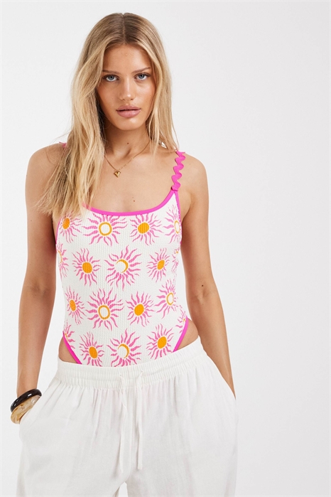 Купальник с принтом в виде солнца артикул 156237505