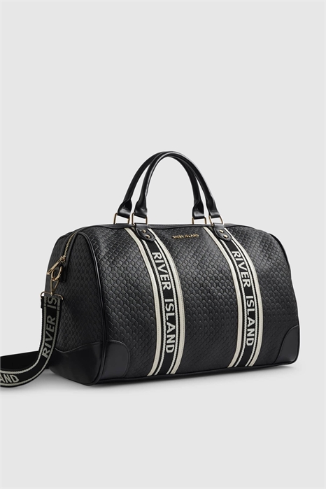 Сумка-бочонка с монограммой на передней части из ремневой ткани артикул 156044883