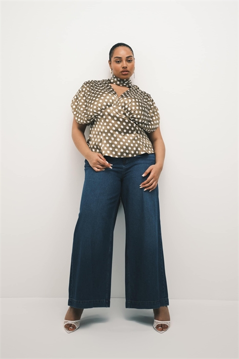 ASOS DESIGN Джинсы-палаццо для полных артикул 154868517