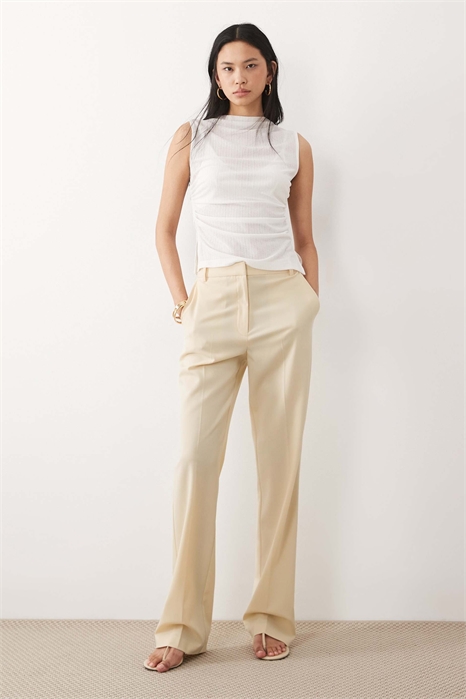 Высокие брюки прямого кроя с зауженными штанинами артикул 154315213