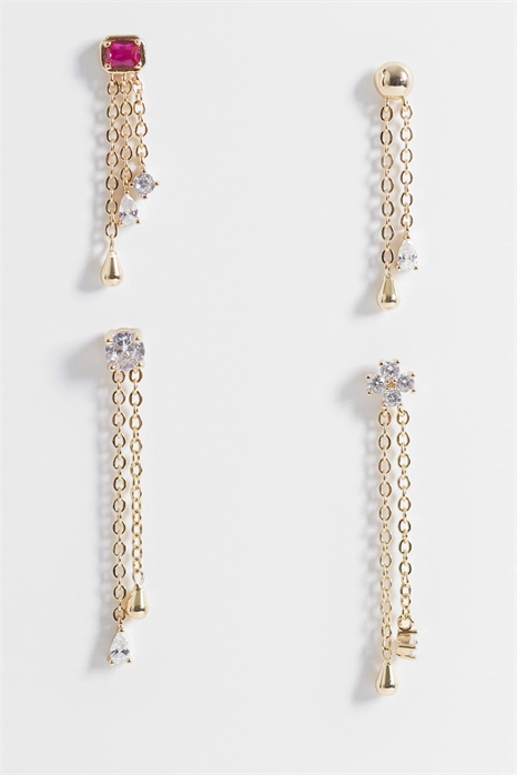 Набор из нескольких пар изящных подвесных сережек артикул 155316994