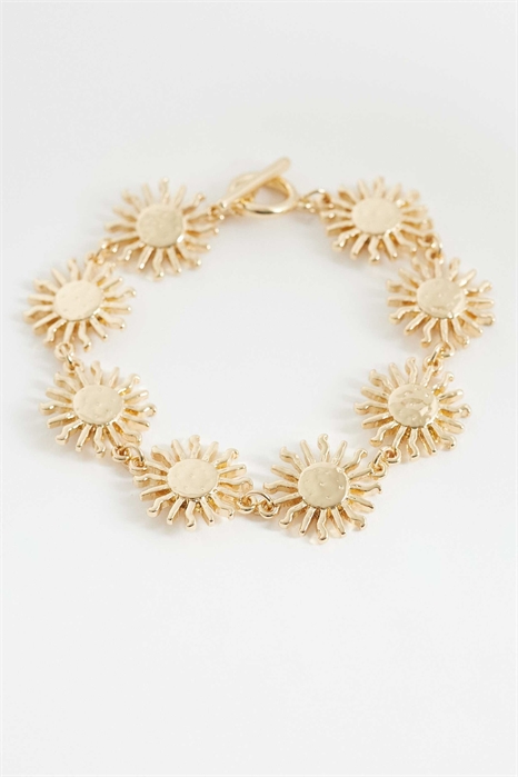 Браслет ASOS DESIGN Curve с перемычкой в форме буквы T и небольшим изображением солнца артикул 155336027