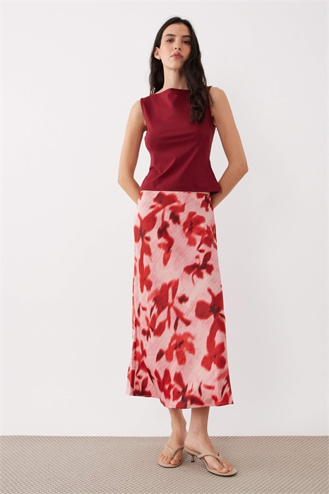 Атласная юбка средней длины артикул 154692041