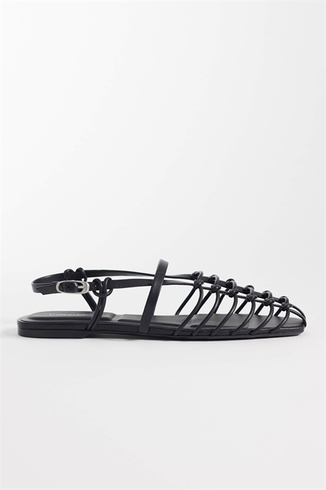 Джинсовые балетки с кожаными ремешками артикул 154172981