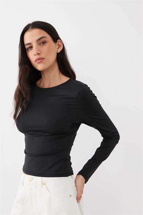 Топ с длинными рукавами из полиамида артикул 152192125