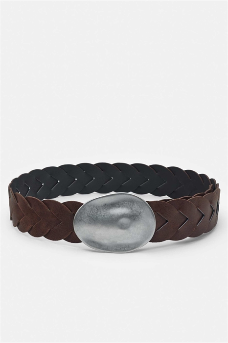 Ремень с нестандартной овальной пряжкой артикул 156477170