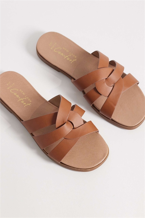 Сандалии с переплетёнными ремешками артикул 155388691