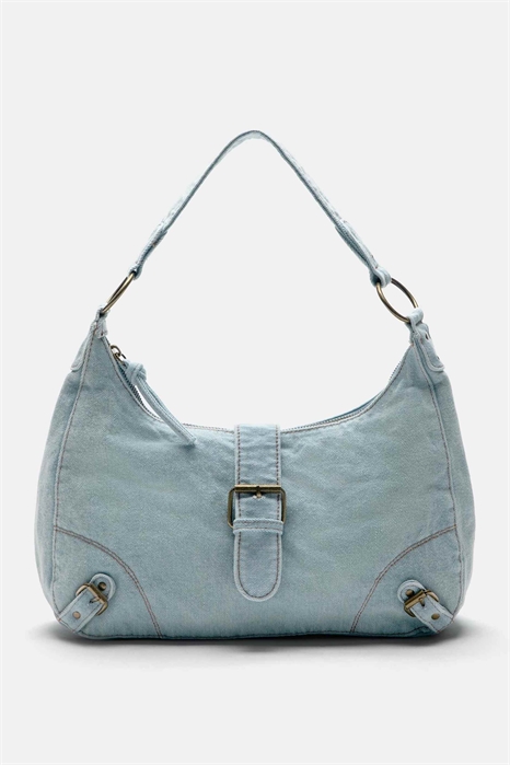 Джинсовая сумка через плечо с пряжками артикул 156336144