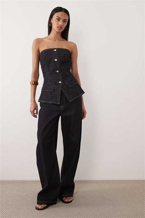 Джинсы-бочки Clemence из 100% хлопка co-ord артикул 156174037