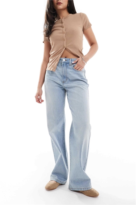 Джинсы с прямыми брючинами артикул 147326814