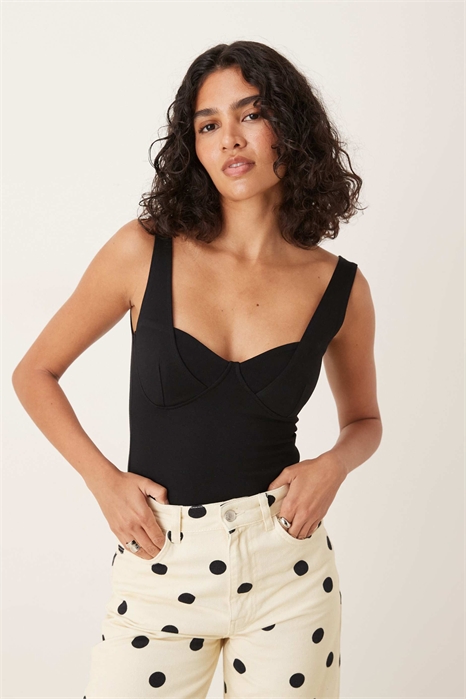 Боди из полиамида с круглым вырезом артикул 148410437