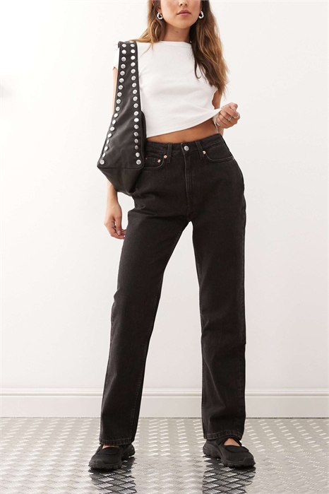 Джинсы с высокой талией и прямыми брючинами от Resolute артикул 148445513