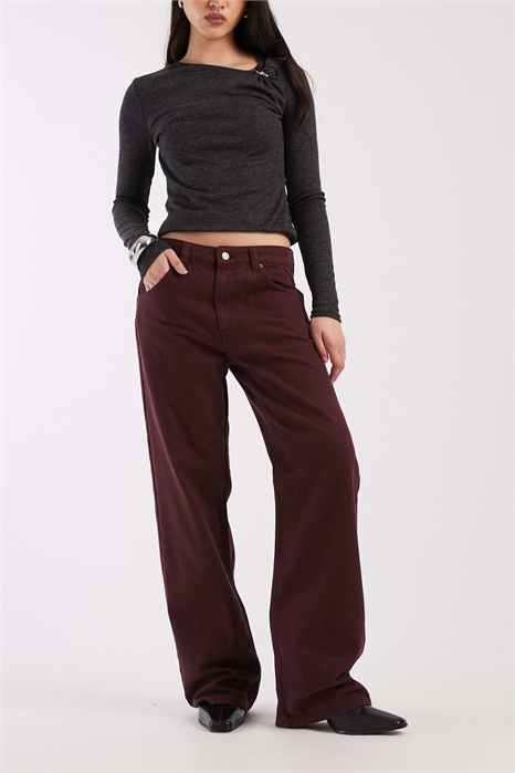 Джинсы свободного кроя с низкой посадкой артикул 153788014