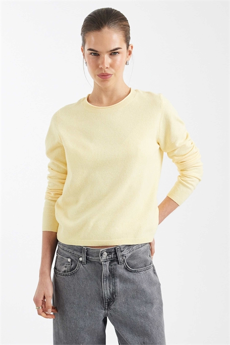 Трикотажный топ с круглым вырезом артикул 152906723