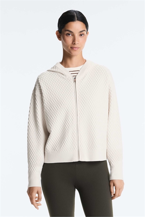 Куртка с капюшоном из структурного трикотажа артикул 155823308