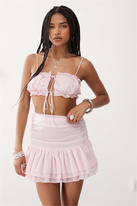 Украшенный деталями топ-кроп co-ord артикул 148304263