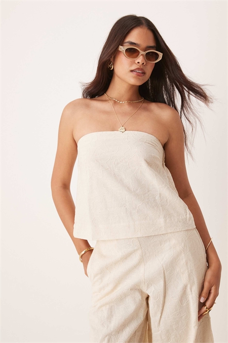 Топ-бандо с вышитым узором co-ord артикул 142892842