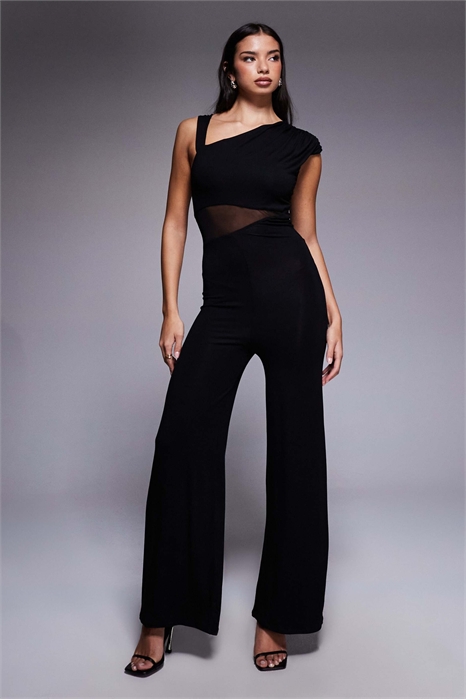 Комбинезон с вставками из сетки артикул 149661496