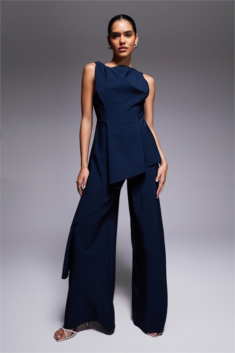 Комбинезон с драпировкой на плечах артикул 149661498