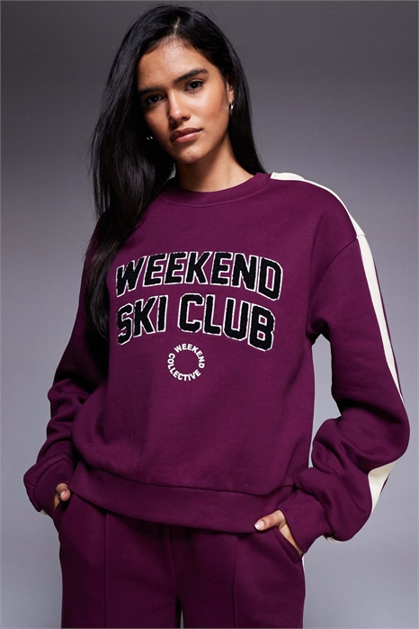 Толстовка Weekend Collective из плотной ткани с принтом в стиле лыжного клуба co-ord артикул 148857199