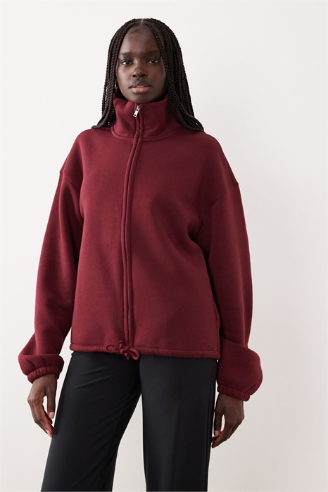 Свитшот из флиса с мягким ворсом и застежкой-молнией от Borg Gym артикул 152935090