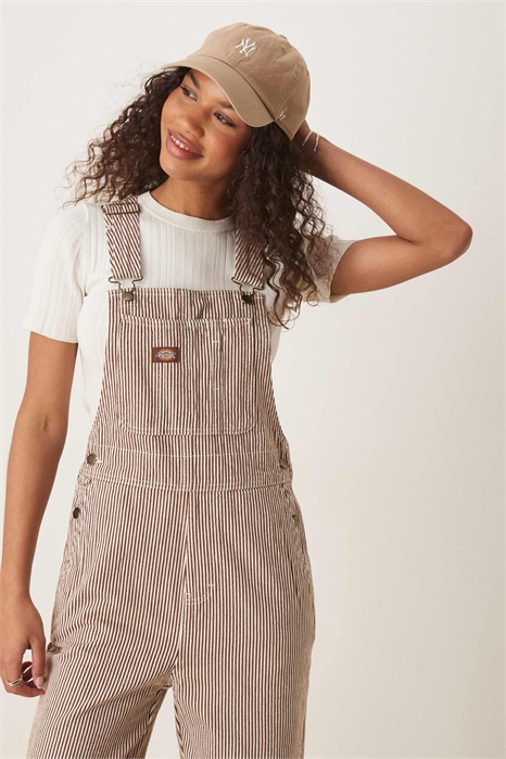 Классические джинсовые комбинезоны с полосками из гикори артикул 140703050