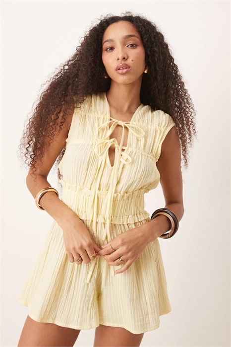 Комбинезон с двойной драпировкой на груди артикул 142323119