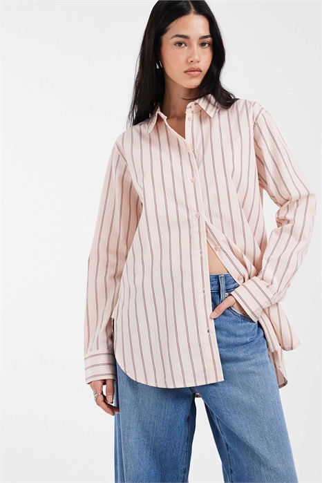 Рубашка из хлопка оксфорд свободного кроя артикул 153084271