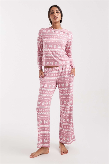 Брюки-пижама с низкой посадкой и широкими штанинами co-ord артикул 154010551