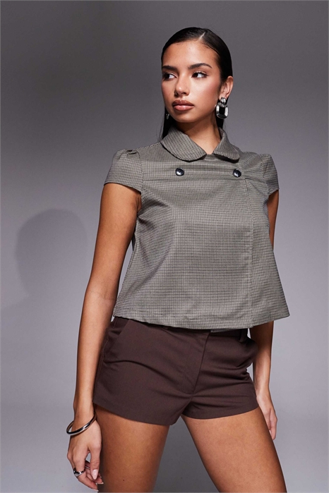 Рубашка из клетчатой ткани Haislee с классическим кроем артикул 153982495