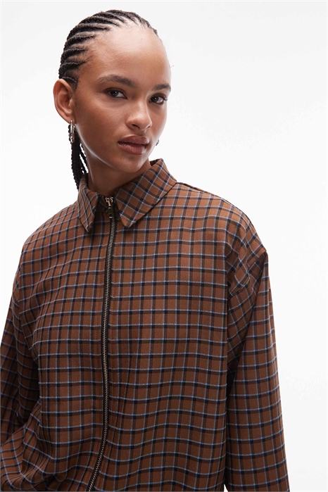 Рубашка-бомбер на молнии co-ord артикул 152234397