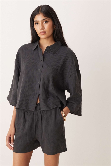 Рубашка из марли с укороченным кроем co-ord артикул 149425238