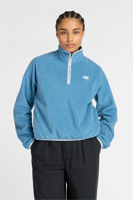 Спортивная кофта из флиса с полузастежкой-молнией артикул 153933876