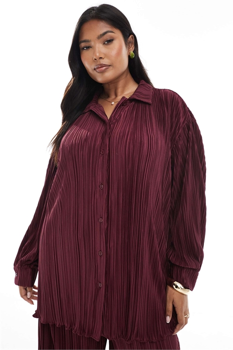 Рубашка с воротником-плиссе и застежкой на пуговицах спереди co-ord артикул 147012407