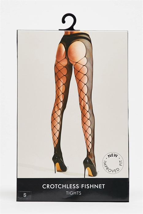 Колготки в сеточку с вырезом в промежности артикул 147843852