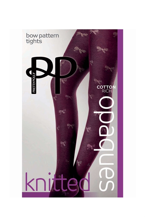 Колготки с узором в виде бантиков артикул 144017665