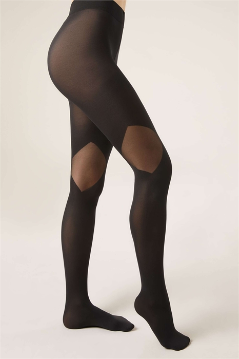 Прозрачные колготки с непрозрачной вставкой артикул 155279204