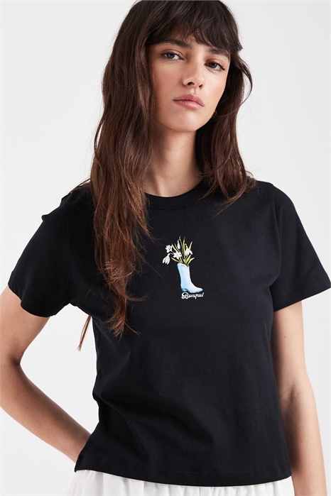 Детская футболка с весенним цветочным принтом артикул 154647136