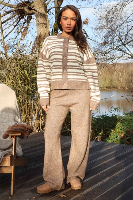 Пушистые трикотажные брюки Luci артикул 155061807