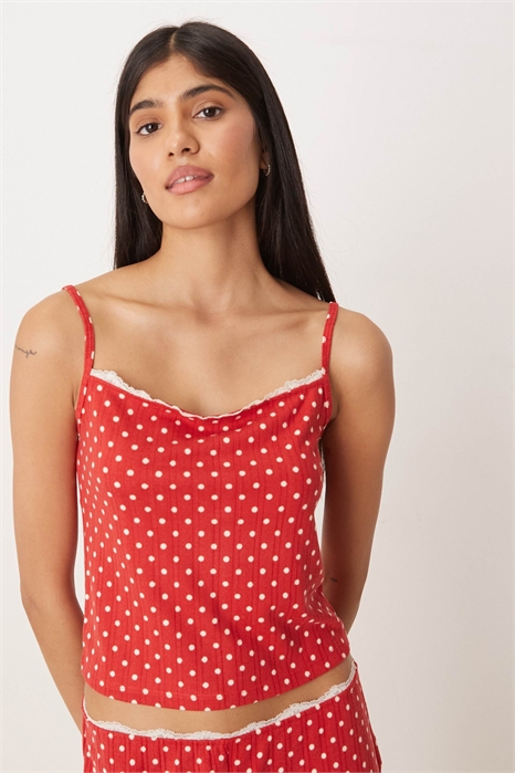 Топ пижамы с узором «пойнтелл» co-ord артикул 154149931